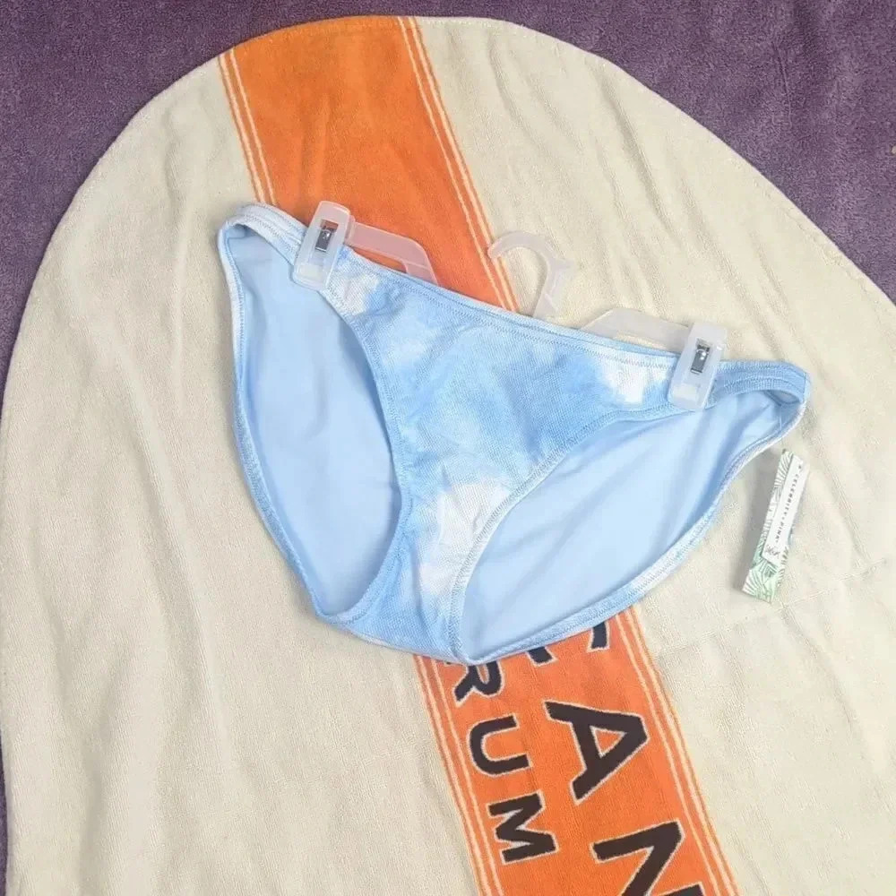 NWT Celebrity Pink Blue & White Tie Dye Bikini Bottom - Picture 6 of 12